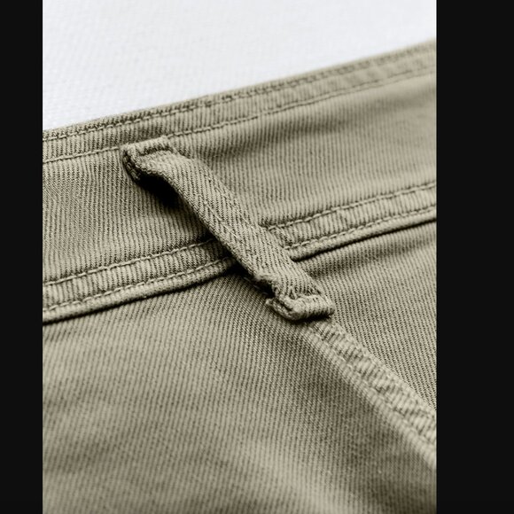 Zara Olive Green Straight Leg Jeans - Picture 6 of 6